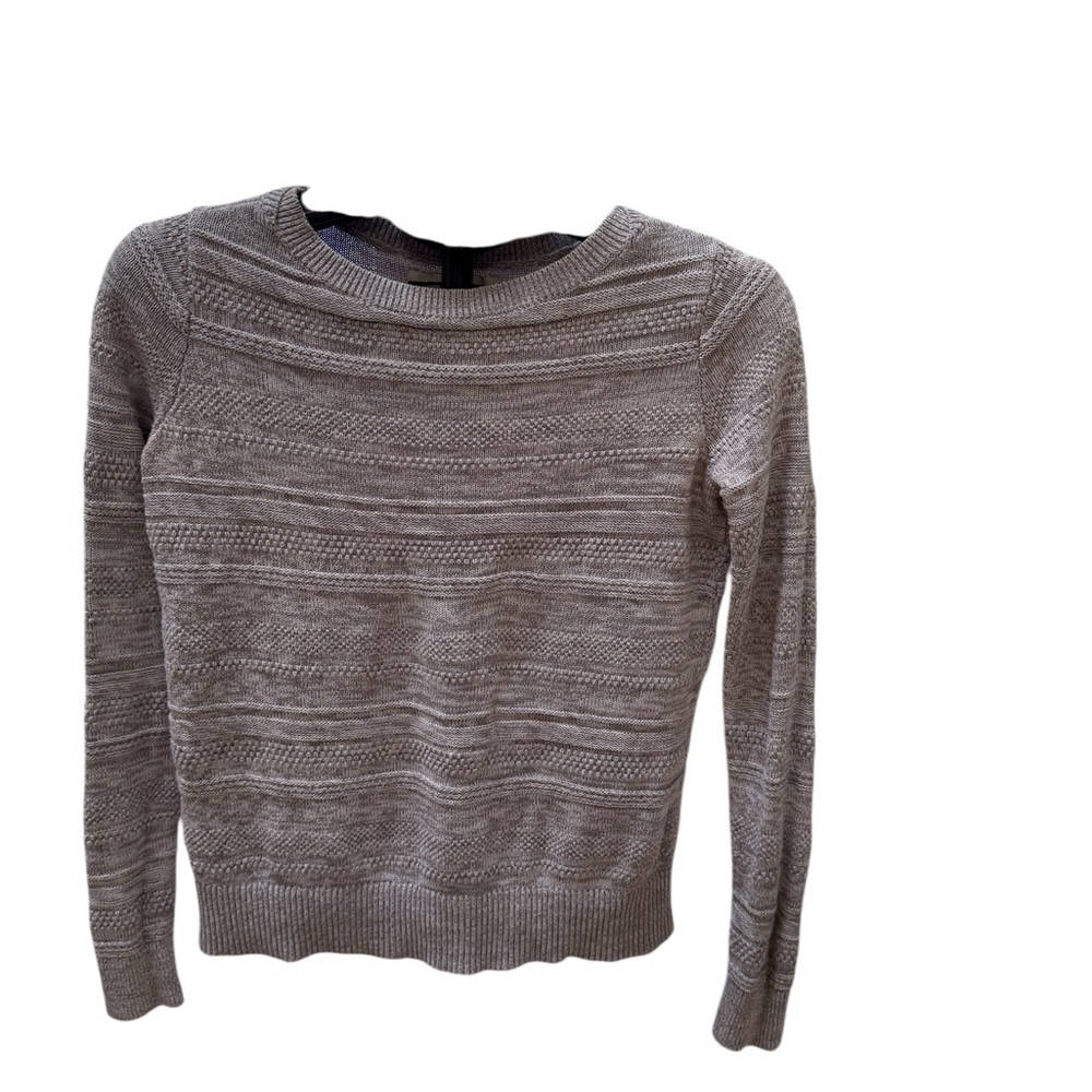 LOFT Textured Knit Sweater in Gray